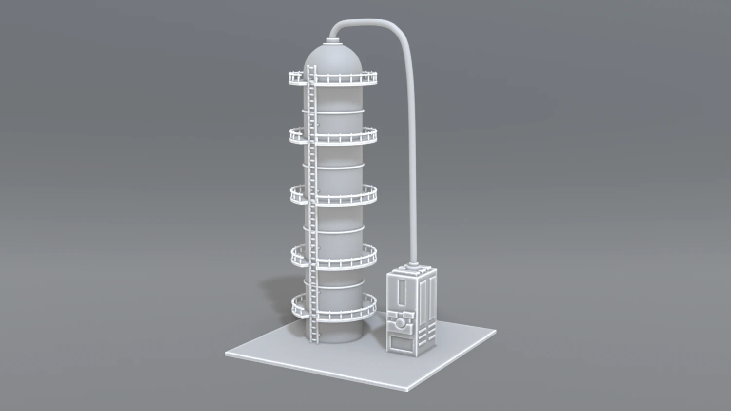 industrial tank 3D Print Model .c4d .max .obj .3ds .fbx .stl .blend 