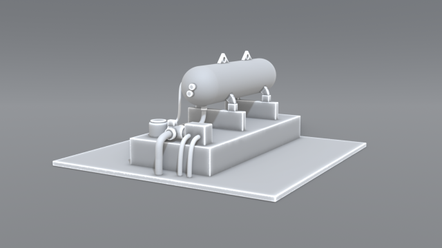 industrial tank 3D प्रिंट मॉडल .c4d .max .obj .3ds .fbx .stl .blend 