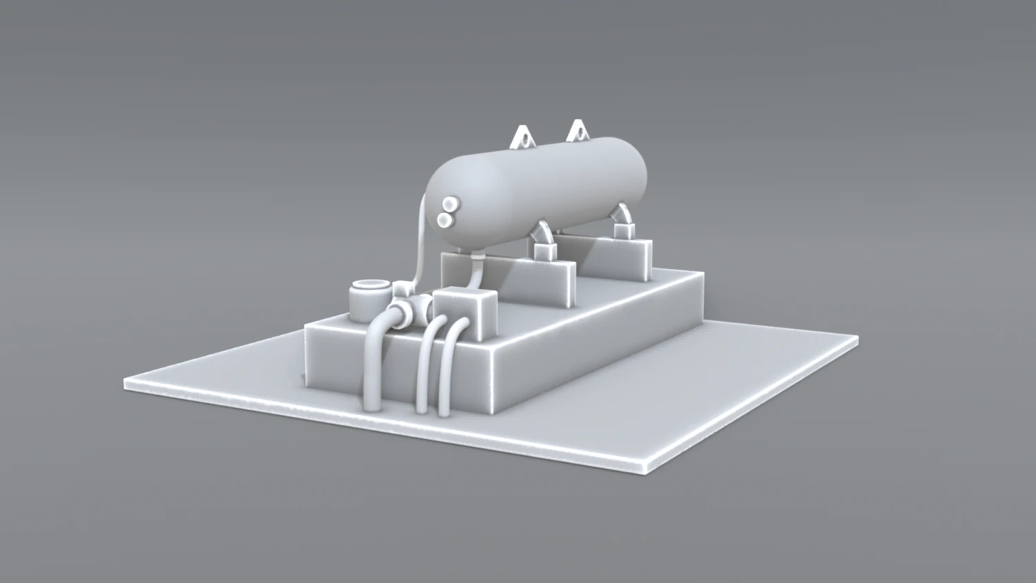 industrial tank 3D Print Model .c4d .max .obj .3ds .fbx .stl .blend 