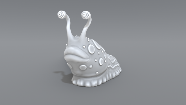 cartoon slug Model Cetak 3D .c4d .max .obj .3ds .fbx .stl .blend 