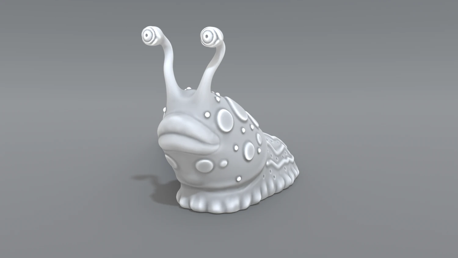 cartoon slug 3D Print Model .c4d .max .obj .3ds .fbx .stl .blend 