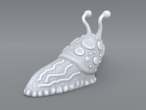 cartoon slug Model Cetak 3D