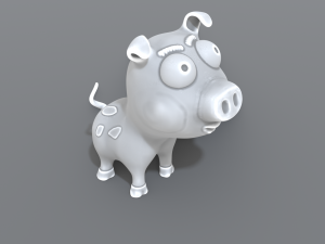 cartoon piggy Modelo de Impressão 3D