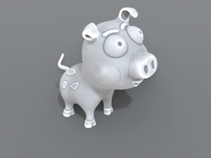 cartoon piggy 3D Print Model