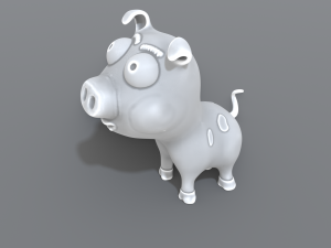 cartoon piggy Modelo de Impressão 3D