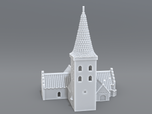 bogense church 3Dプリントモデル