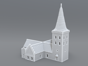 bogense church 3Dプリントモデル