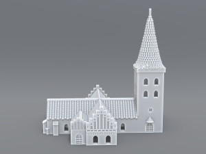 bogense church 3Dプリントモデル
