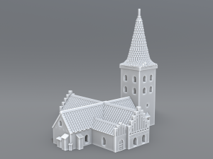bogense church 3Dプリントモデル