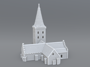 bogense church 3Dプリントモデル