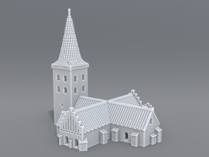 bogense church 3Dプリントモデル