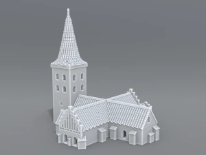 bogense church 3D Print Model