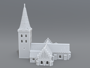 bogense church 3Dプリントモデル