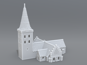 bogense church 3Dプリントモデル