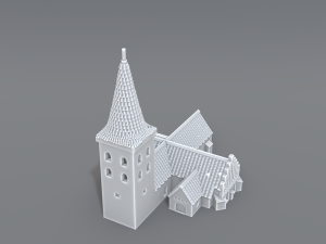 bogense church 3Dプリントモデル