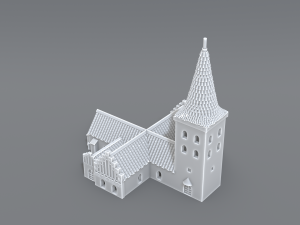 bogense church 3Dプリントモデル