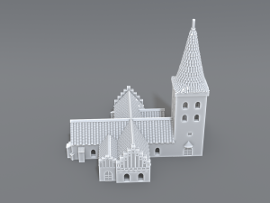 bogense church 3Dプリントモデル