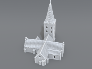 bogense church 3Dプリントモデル