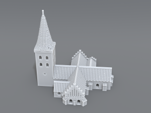 bogense church 3Dプリントモデル