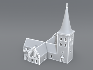 bogense church 3Dプリントモデル