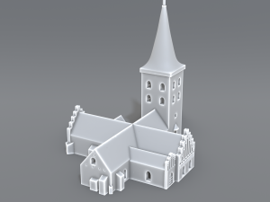 bogense church 3Dプリントモデル