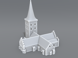 bogense church 3Dプリントモデル
