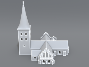 bogense church 3Dプリントモデル