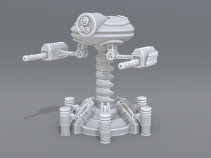 robot turret 3D-printmodel