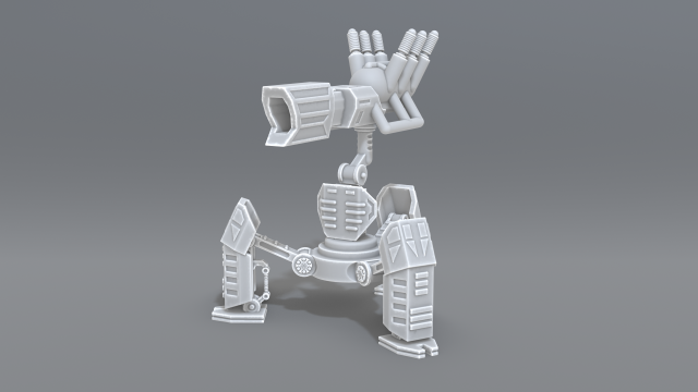 robot turret Modelo de Impressão 3D .c4d .max .obj .3ds .fbx .stl .blend 