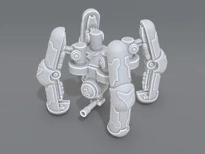 menara robot Model Cetak 3D