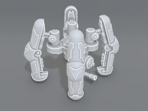 menara robot Model Cetak 3D