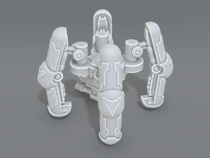 menara robot Model Cetak 3D