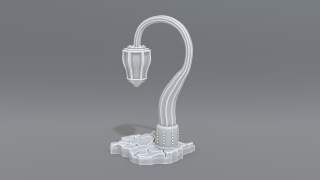 lamp post 3D 프린트 모델 .c4d .max .obj .3ds .fbx .stl .blend 
