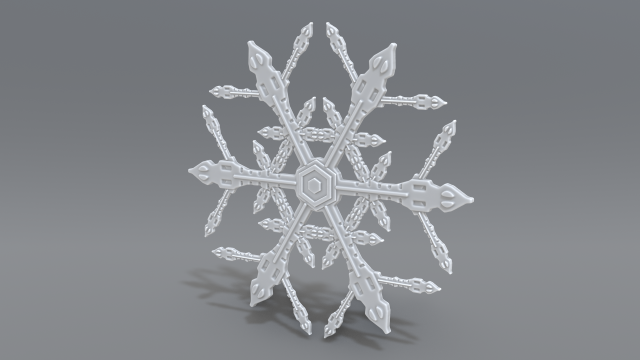 snowflake 3Dプリントモデル .c4d .max .obj .3ds .fbx .stl .blend