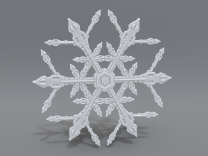 snowflake 3Dプリントモデル