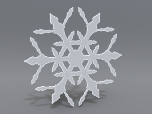 snowflake 3Dプリントモデル