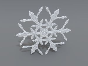snowflake 3Dプリントモデル