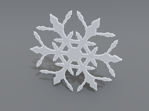snowflake 3Dプリントモデル