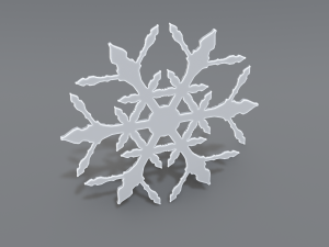 snowflake 3Dプリントモデル