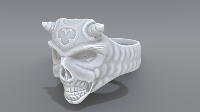 ring demon face Model do druku 3D .c4d .max .obj .3ds .fbx .stl .blend 