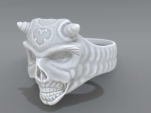 anillo cara de demonio Modelo de impresión 3D