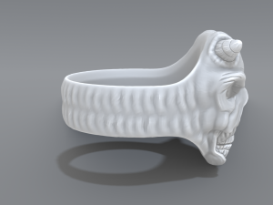 ring demon face Model do druku 3D