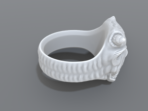 ring demon face Model do druku 3D