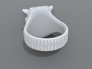 ring demon face Model do druku 3D