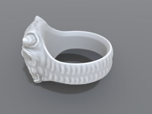 ring demon face Model do druku 3D