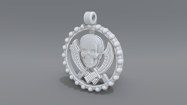 pendant skull Model Cetak 3D .c4d .max .obj .3ds .fbx .stl .blend 