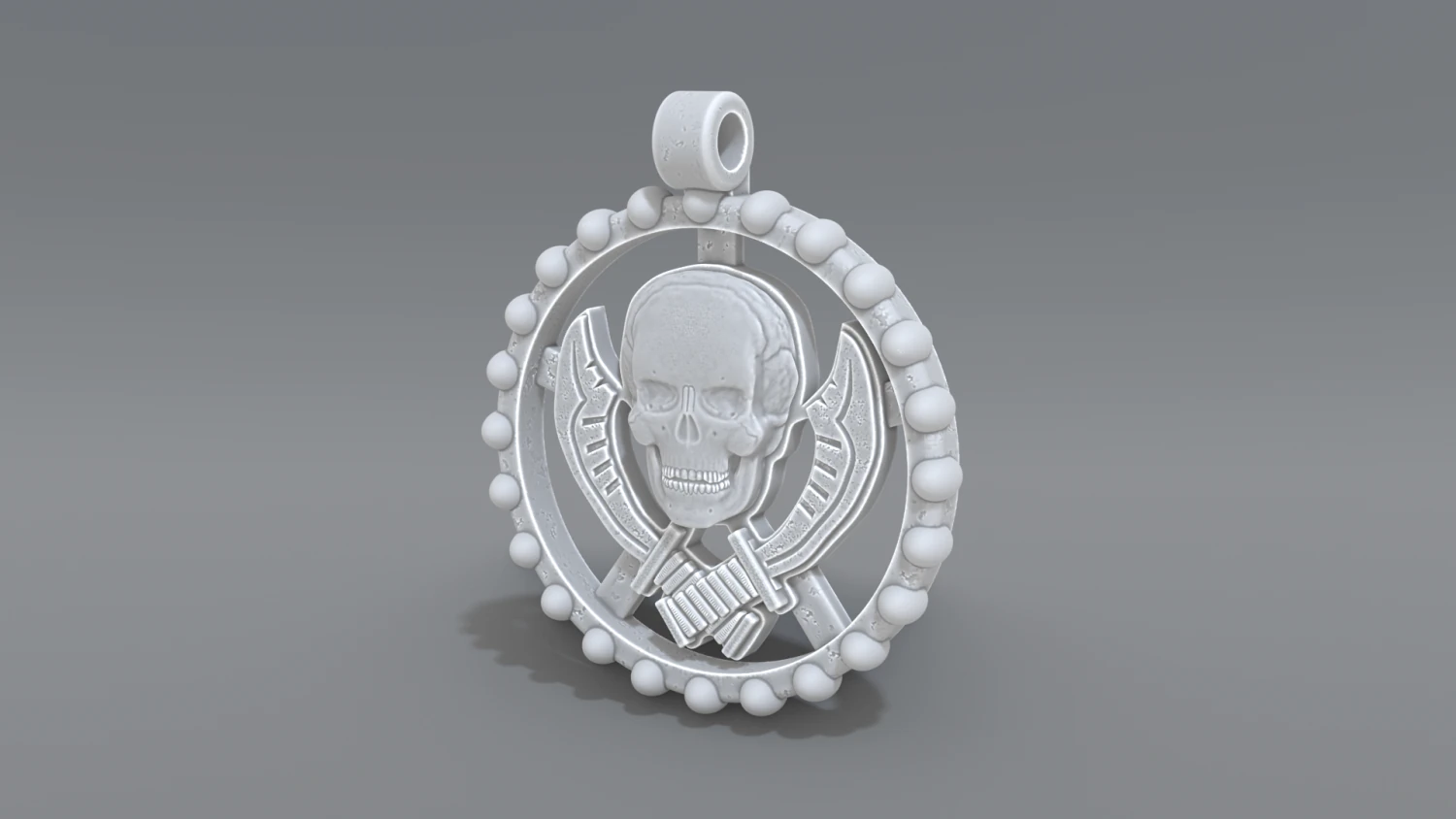 pendant skull 3D Print Model .c4d .max .obj .3ds .fbx .stl .blend 