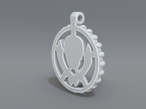 pendant skull Model Cetak 3D