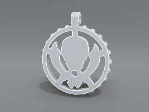pendant skull Model Cetak 3D