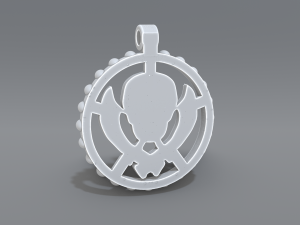 pendant skull Model Cetak 3D
